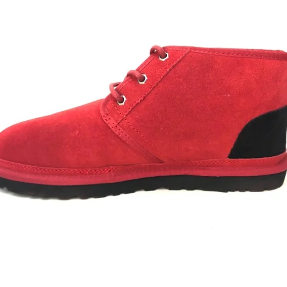 UGG Neumel Graphic Outline Ankle Chukka Suede Boots Mens Sz 11 Samba Red 1130715